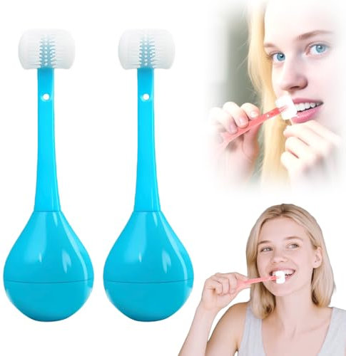 Rundumreinigung Zahnbürste Kinder, 2025 Neue Zahnbürste Weich, Rundumreinigung von Zahnschmutz, Pflege für die Zahngesundheit, für Kinder, Jugendliche (Blau)