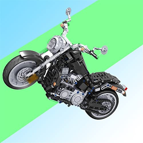 1/6 Échelle Noir Moto Briques Bricolage Jouets Blocs De Construction Classique Modèle Kits Jouet Éducatif Voiture pour Enfants Cadeau Ornement pour Harley
