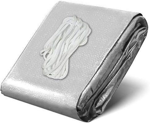 Vävpresenning Vattentät 730 x 800 cm Perfekt för Trädgårdsområde Vinterbeständig Skyddspresenning Med Öljetter för Camping, Växthus, Bilar, Uteplats Och Paviljong, Silver