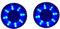 NUZAMAS Edelstahl-Getränkehalter mit Blauer LED-Beleuchtung, für Marine, Boot, Wohnmobil, Camper und Wohnwagen, Set mit 2 Stück