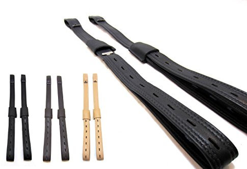 PS Pferdeartikel Weiche Mono Steigbügelriemen - Softleder - Größe Schwarz - Lang