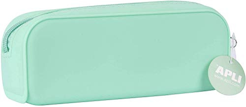 APLI 18414 - Estuche Multiusos de Silicona Nordik Collection - Verde Turquesa - Estuche Escolar de 185 x 75 x 55 mm