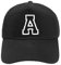 Unisex Jungen Mädchen Mütze Baseball Cap Schwarz Hut Kinder Kappe Alphabet A-Z (A)