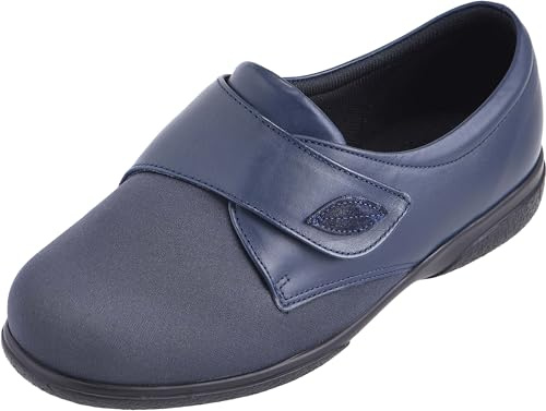 Cosyfeet Karena - Navy - 6-6E Width - Extra Wide Women's Shoes
