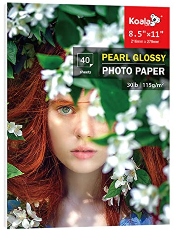 Koala Pearl Glossy Thin Photo Paper 8.5x11 Inch 30LB 40 Sheets
