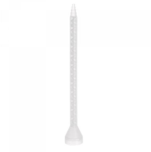 sourcing map Mélangeur statique de tubes époxy, buse de mélange en résine plastique de 1 mm, connecteur rond pour pistolet à colle AB, cartouches de 400 ml, blanc