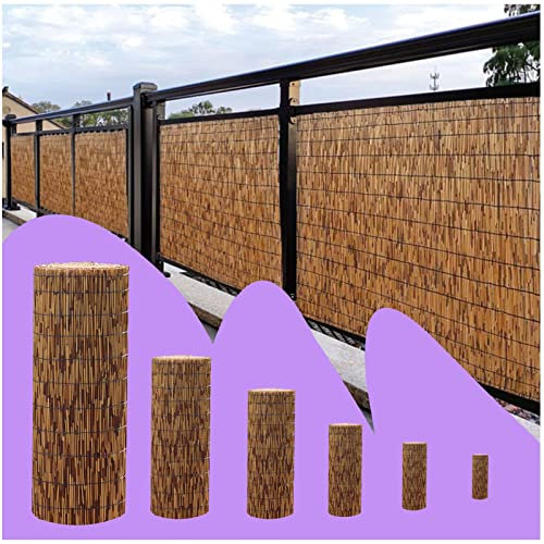 DUTIL Recinzione per la Decorazione della Parete di casa, Schermo per Recinzione Alto 2,9-4,6 Piedi, Recinzione per la Privacy in bambù, Recinzione per schermatura a lamelle, Montaggio Facile