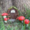 Meyas Miniatur Fee Garten Tür Garten GNOME Outdoor Statuen Fee Garten Zubehör Dekor,Baum Gesicht Outdoor Indoor Wand Dekoration,Garten Skulptur Statuen Glühen im Dunkeln,Freien Fee Garten Dekoration