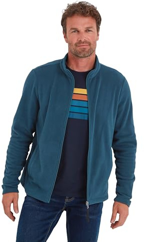 TOG24 Revive Mens Fleece Jacket Outdoor Microfleece Jackets with Full-Zip Lightweight & Warm, Anti-Pill Fabric for Hiking Trekking Camping Sport Petrol Green 4XL