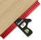 Oryzium 12inch/300mm Combination Set Square, Adjustable Marking Gauge 45/90 Degrees Carpenters Square Rule with Level Bubble, Woodworking Measuring Tools for Engineer Carpenter