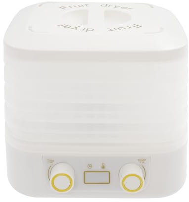Disidratatore per alimenti con regolatore di temperatura, 160 W, 35 – 70 °C, 5 scomparti, a basso rumore, circolazione dell'aria calda a 360°, disidratatore per carne, frutta, verdura, disidratatore