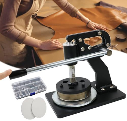 Presse manuelle ronde - Surface de 100 cm² - Profondeur de coupe réglable de 0 à 10 mm - Idéal pour l'échantillonnage de divers matériaux dont le film, le papier et le cuir - Livré avec 2 tampons