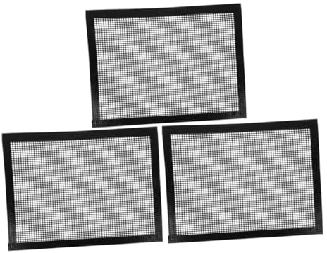 FUTUREORYY 3 Piezas Alfombrillas Barbacoa Malla Grill Antiadherentes Resistentes Altas Temperaturas Reutilizables para Gas Eléctrico