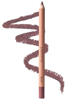 PERSONA Mauve Lip Liner Pencil | Creamy Long-Wear Matte with Jojoba Oil | Easy to Apply | Defines & Contours Lips | Vegan, Cruelty-Free | Sharpenable | Made in USA
