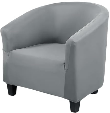 YancLife, copertura per sedia con schienale avvolgente in velluto morbido, design 2 IN 1 rimovibile, copertura per sedia club elasticizzata, coperture per sedia a secchiello, fodere per poltrona