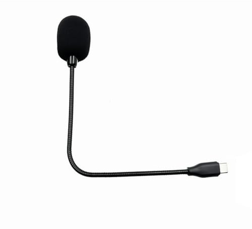 SHOOYIO Micrófono omnidireccional de cuello de cisne tipo C con chip IC de 20 Hz a 16 KHz, esponja de respuesta de frecuencia, parabrisas incluido micrófono omnidireccional