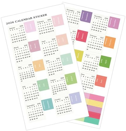Adesivi per agenda, adesivi per organizzazione, etichette colorate autoadesive con funzione di facile rimozione, vivaci linguette per calendario per casa, scuola, ufficio, studenti, insegnanti, diario