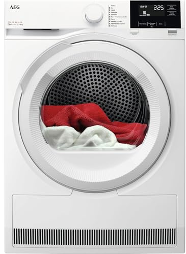 AEG TR718EAOB – Secadora con Bomba de Calor Serie 7000 SensiDry, 8 kg, Secado Delicado a Baja Temperatura, Cuidado de las Prendas, Alta Eficiencia Energética