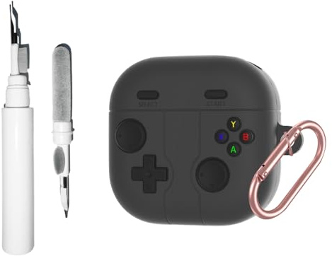 Bonita Funda Compatible con Samsung Galaxy Buds 4 Pro/Galaxy Buds 4 (2026) con Llavero, Divertido Juego de Dibujos Animados, Fundas Protectoras Silicona Suave a Prueba de Golpes con Kit de