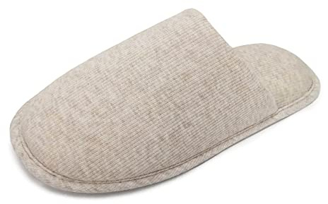 ofoot Chaussons Hommes en Coton Bio Confortable, Pantoufles Lavables Flat Intérieur Extérieur Chaussures Enfiler anti odeur