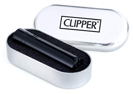 Turbo Jet Clipper Lighter - Black Metal