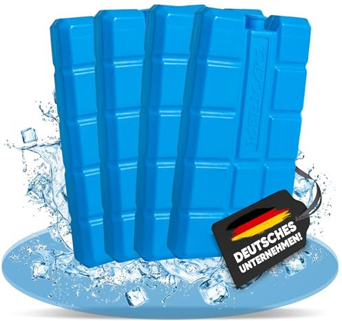 NEMT 4 Stück Kühlakkus Kühlelemente je 200ml für Kühltasche oder Kühlbox bis 12 h Kühlpack Kühlakku