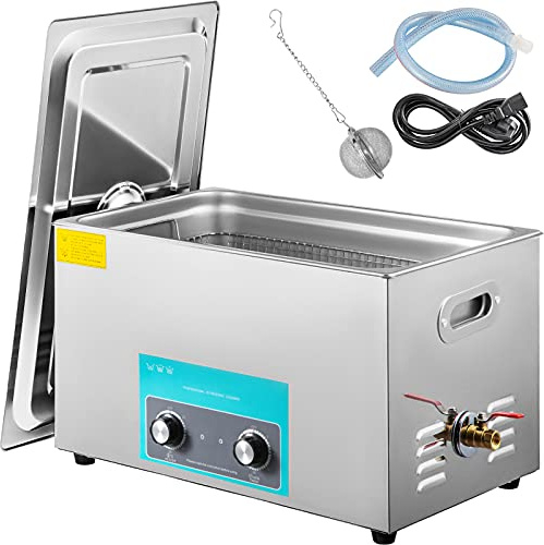 GloWiss Limpiador Ultrasónico 30 L 600 W Limpiador Ultrasónico Profesional con Calentador Ajustable Máquina de Limpieza Ultrasónica con 2 Perillas Potente Frecuencia de 40 kHz para Joyas Reloj y Gafas
