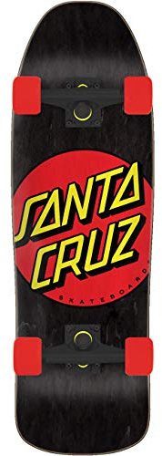 Santa Cruz Skateboard, 23,7 x 80,5 cm, 80er Jahre Classic Dot, Schwarz/Rot