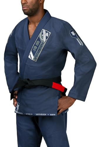 Hayabusa Ascend Lightweight Adult Jiu Jitsu BJJ Gi - Navy, A4