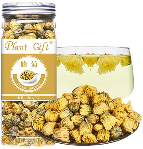 Plant Gift Dried Chrysanthemum Tea 50g1.76oz 胎菊 Thé de chrysanthème séché, Tai Ju, Thé chinois, Fleur de fines herbes décaféinée, Feuilles mobiles