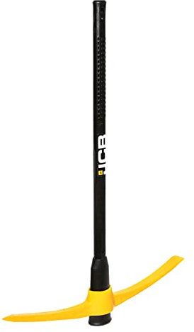 JCB Professional 7lb Chisel & Point Pick Axe - Metal Long Handle Heavy Duty Site - Gardening Tools - For Home Improvements, Demolition, Hand Pick Axe Tool, Trench, Root Breaker, Log Split, Pry, Chop