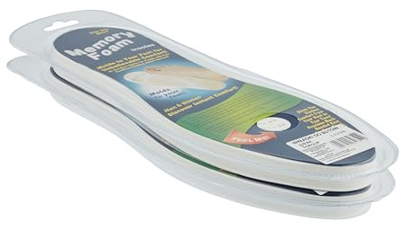2 pares de plantillas ortopédicas de espuma viscoelástica para hombre y mujer, plantillas suaves de 0,5 cm para zapatos de senderismo, zapatillas de trabajo, botas, recortable de la talla 35 a la 43