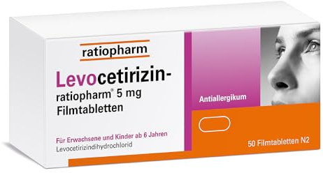 Levocetirizin-ratiopharm 5 mg Filmtabletten: Bewährte Hilfe bei Heuschnupfen, ganzjährigen Allergien oder chronischer Nesselsucht. 50 Filmtabletten