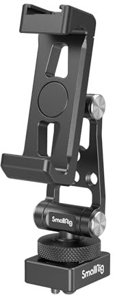 SMALLRIG Soporte Universal para Trípode de Teléfono con Cold Shoe y Tornillos M4 - Adaptador de Ajuste Libre para iPhone, Samsung y Estabilizadores DJI - 4301
