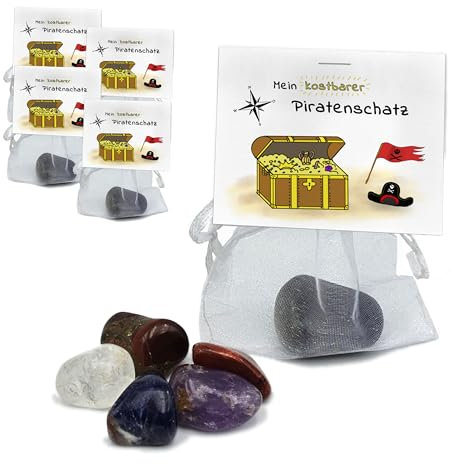 SoSi 5 Piratenschätze, 2-3cm, Mitgebselstein, Mitbringsel, Give Away, Schatzsuche, Kindergeburtstag, Gastgeschenk, Kindergarten, Taufe, Kommunion, Einschulung