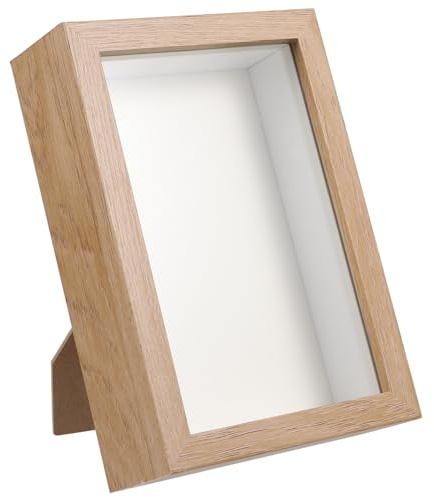 Amosfun 1 st provram bordsstativ skådelåda insekter träram bildram ornament fotohållare ihålig fotoram av trä blommor dekorera fjäril exemplar monter 3D