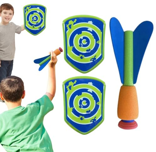 Throw Target Game, Dart Throw Game - Rocket Shape Sticky Dart Board Foam Dart Catcher,Eva, Parent-Child Interactive Toy, Hand-Eye Coordination for Kids Boys Girls