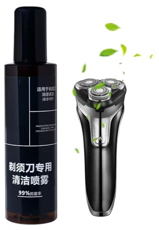 Electric Shaver Cleaner, Razor Cleaning Solution - 200 ml Professional Cleaning Solution Liquid for Hairdressing Salon Home Men Hygiene Care