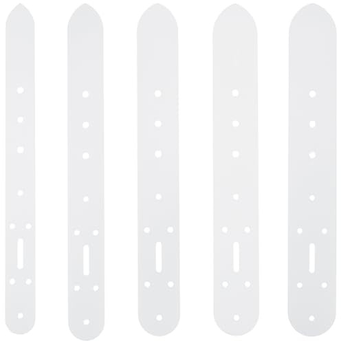 CABODYALS 5Pcs Pvc Clear Plastic Hole Templates Belt Leather Crafting Strap Precise Punching Holes Tool Assorted Sizes Layout Template Handcraft Model for Making Belts Bags Buckle Hat Leatherwork Diy