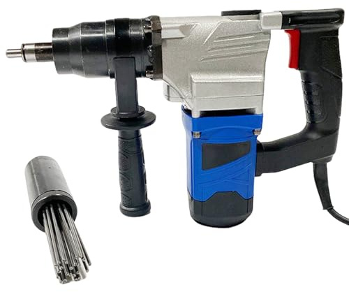 Desincrustador de Agujas Eléctrico 1100W, 3600-4500RPM Herramienta de Eliminación de Óxido con Agujas Reemplazables, Máquina Industrial para Escoria de Soldadura, Pintura y Cal