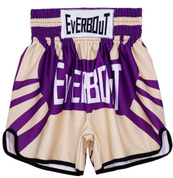 ranrann Thai boxning shorts barn pojke MMA-shorts boxning korta byxor boxning, Färg: blå, 11-12 år