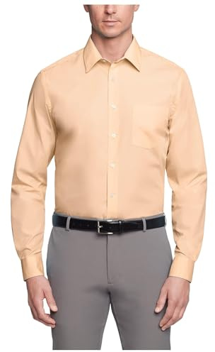 Van Heusen Men's Dress Shirt Regular Fit Poplin Solid, Scallop, 17 Neck 34-35 Sleeve
