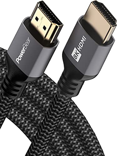 PowerBear 8K HDMI Cable 3 M | High Speed Gaming HDMI Cord, 8K @ 60Hz, 4K @ 120 HZ, 2K, 1080P, ARC & CL3 Rated | for Laptop, Monitor, PS5, PS4, Xbox One, Fire TV, Apple TV & More