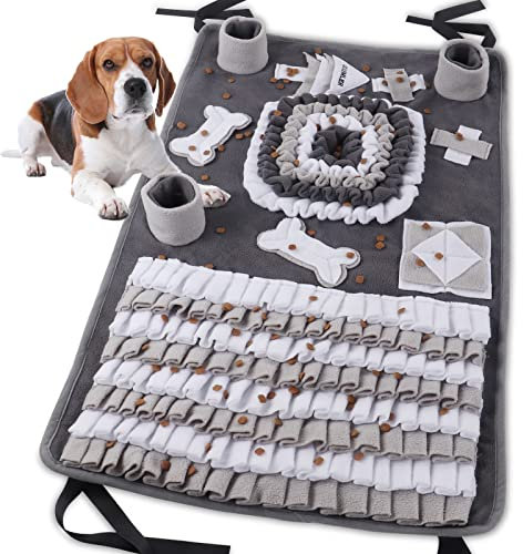 IEUUMLER Schnüffelteppich Hund, Waschbar Trainingsmatte Futtermatte intelligenzspielzeug für Hunde Fördert Natürliche Futtersuche & Stressabbau FC009