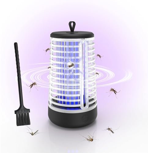 Lampe Anti-Moustiques électronique,360 ° UV Tueur d'Insectes Anti Moustique Electrique,Illumine et tue les insectes volants, 2500 V UV dernier modèle Tue les moustiques électriques,pour Maison Patio ﻿