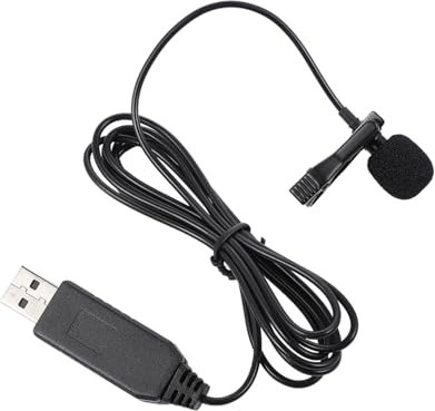 jojofuny Clip Computer Mic Professional Usb Lavalier Lapel Mic Omnidirectional Condenser Easy to Use for Video Chat