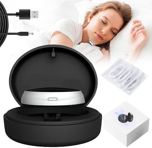 Appareil Anti Ronflement Aimanté, Dispositif Anti-Ronflement Efficace avec Technologie TENS, Produit Anti Ronflement Puissant Contre l’Apnée du Sommeil, Gouttière Magnétique avec Étui de Rangement