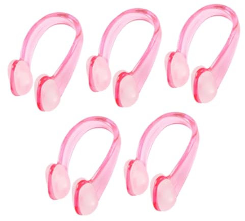 MUELODSIC 5Stücke rutschfeste Nasenstöpsel für Schwimmen Nasenklemmen für Erwachsene Komfortable und wasserdichte Schwimm Nasenklammern mit Aufbewahrungskoffer