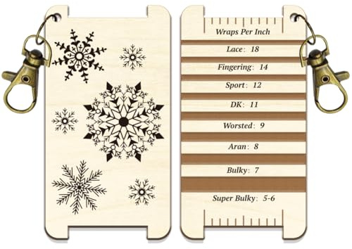 arricraft 1 tarjeta de control de giro de madera multifuncional, diferentes patrones de copo de nieve, guía WPI, reglas de calibre para hiladores, herramientas de medición de hilo, accesorios de