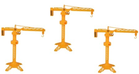 TOPBATHY 3 Pièces Modèle de Grues de Construction Plastique Pivotante à Monter Éducatif pour Garçon Fille Cadeau Garçon Simulation Réaliste et Rotation Sécurisée